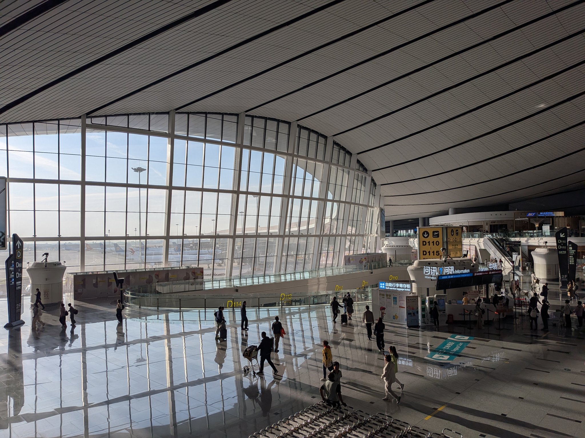 朝の北京大興国際空港