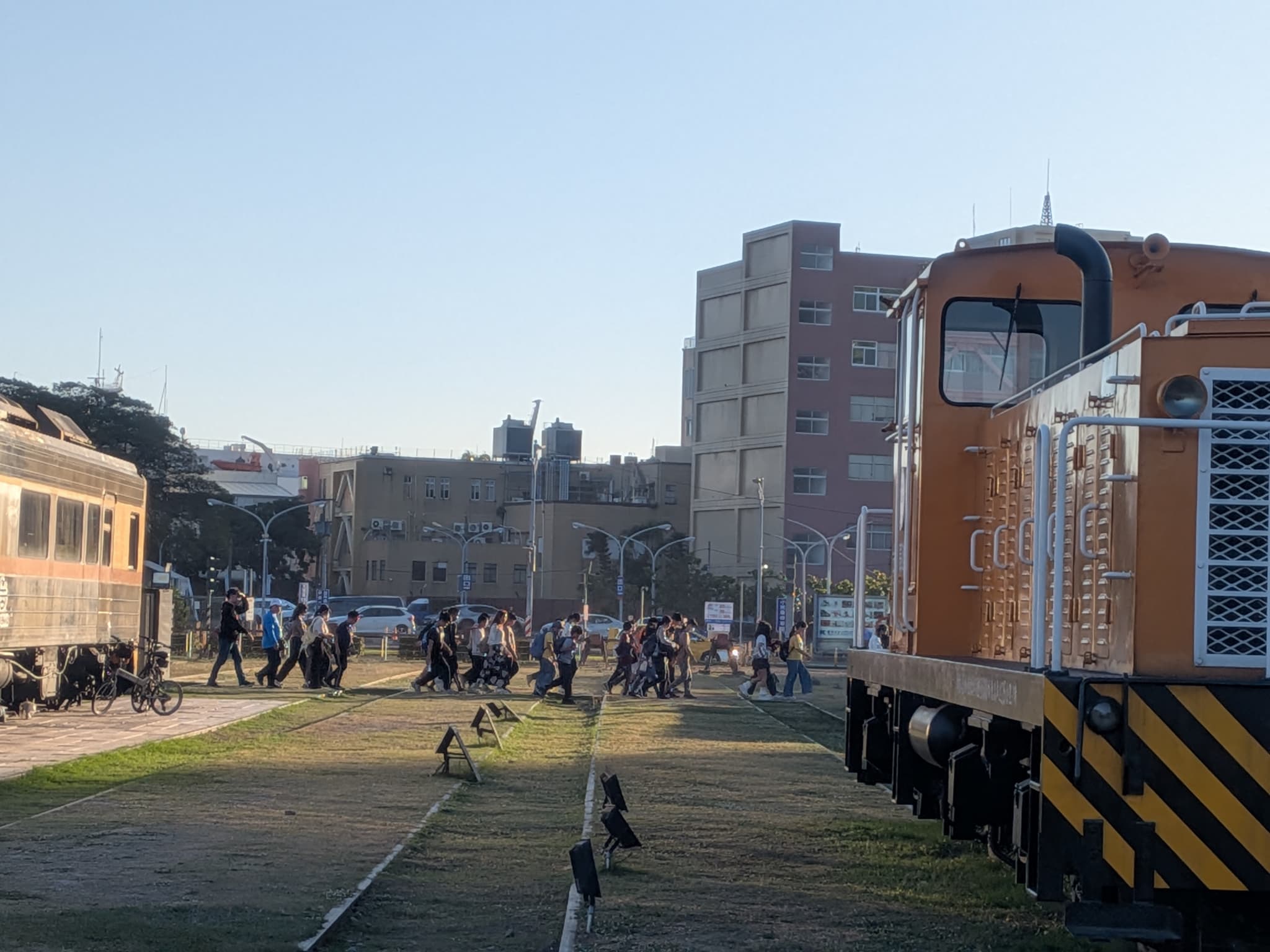 夕方の哈瑪星鉄道文化園区