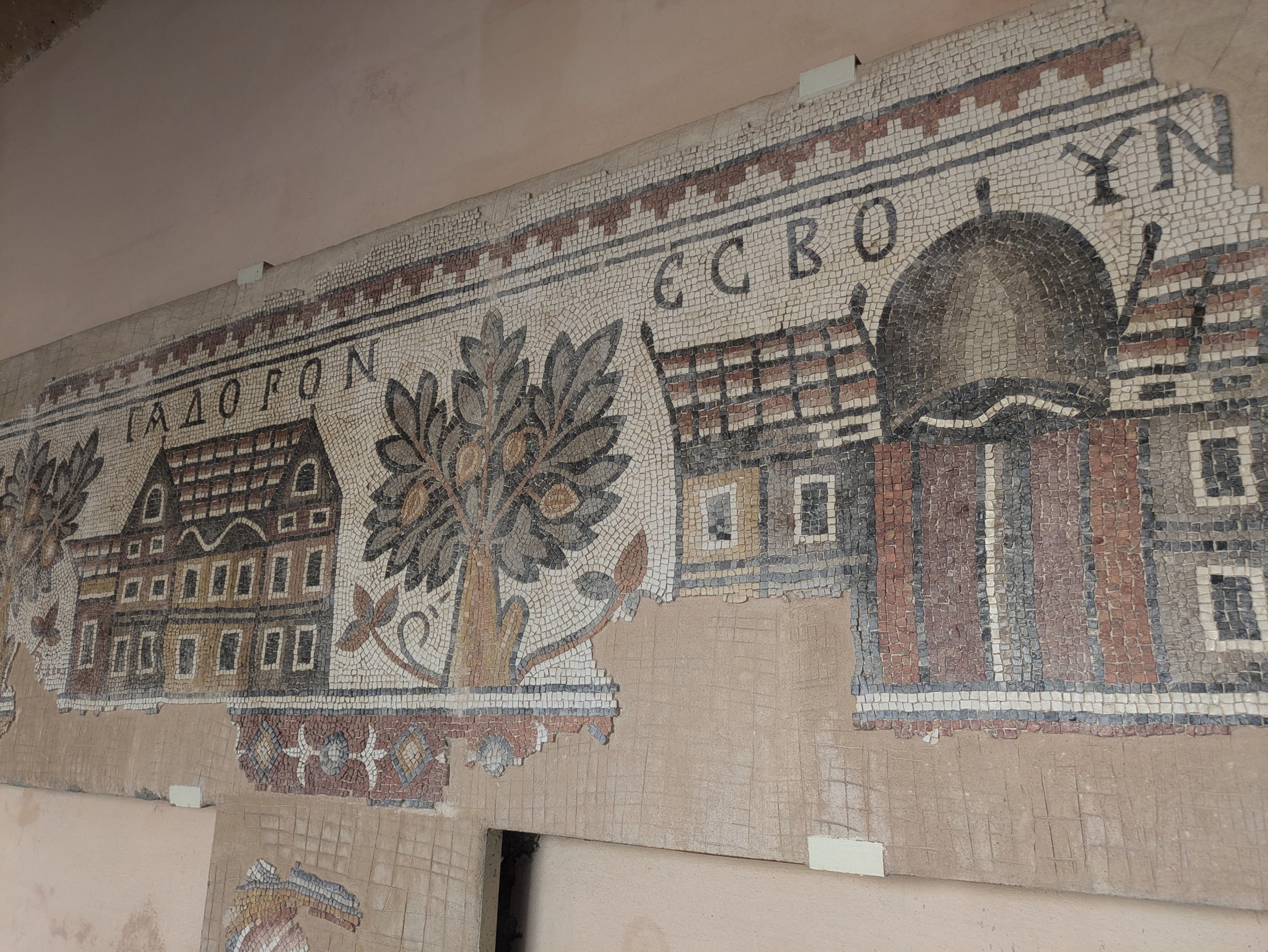 マダバ考古学公園のビザンチン時代のモザイク