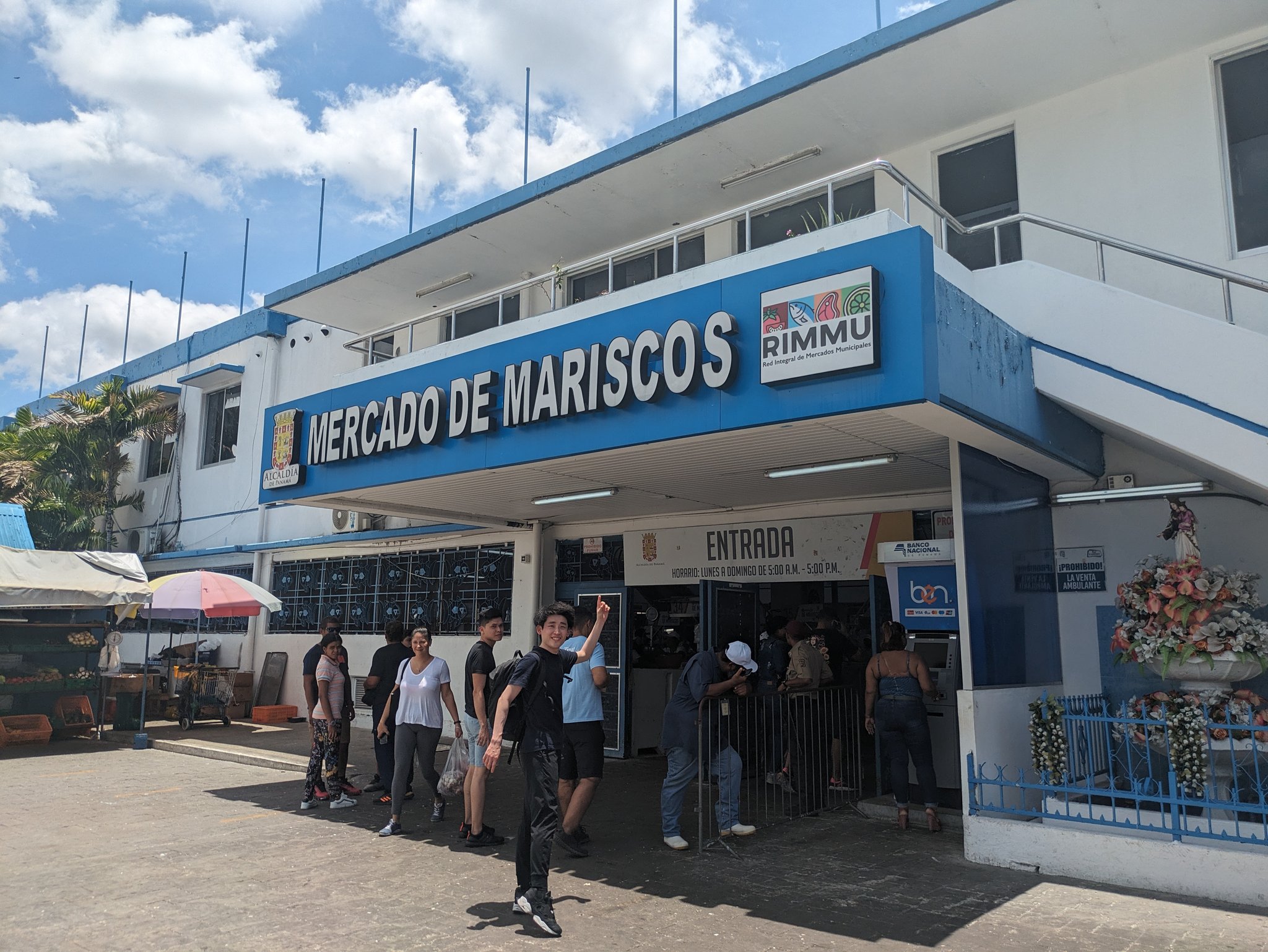 パナマシティのマリスコス市場の外観